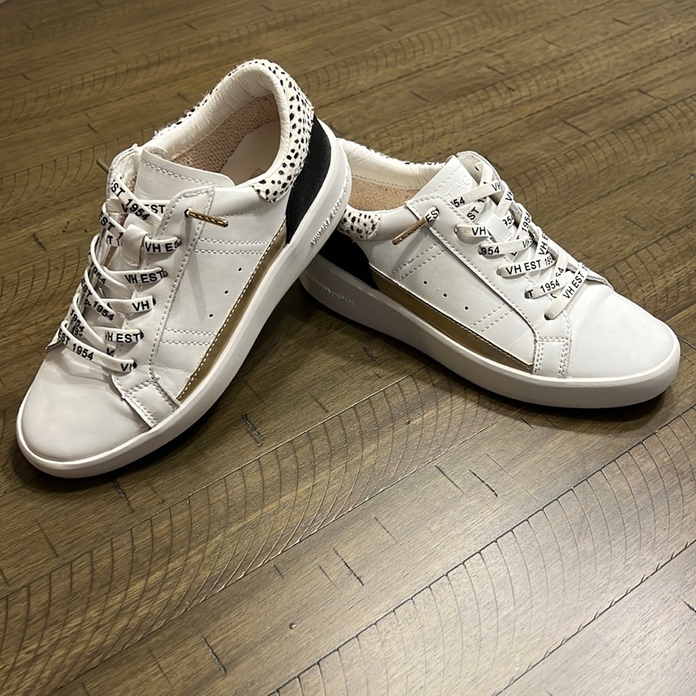 Vintage Havana - women’s - white - cheetah - sneakers - WORN ONE TIME - no flaws